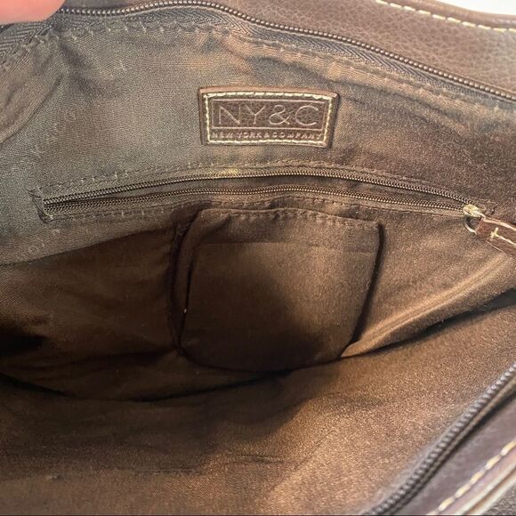 NY& Company Brown Signature Logo Shoulder Bag - Picture 5 of 9